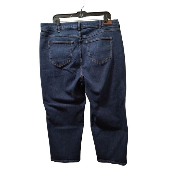 Lands End Jeans Women’s 20W Blue Capri Stretch Denim 38x24 - Picture 2 of 5